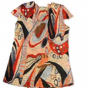 Alberto Makali Multicolor Abstract Blouse